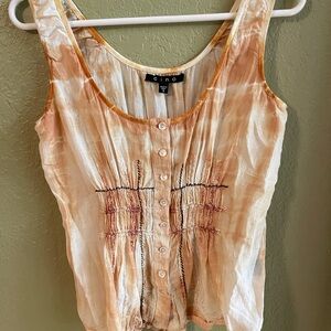 Cino Women's Peach Tie-Dye Blouse